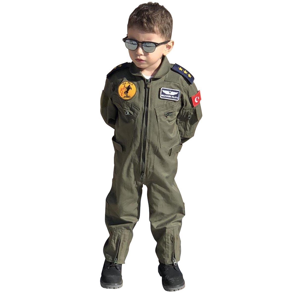 Çocuk%20Pilot%20Tulumu%20Haki%20Yeşil