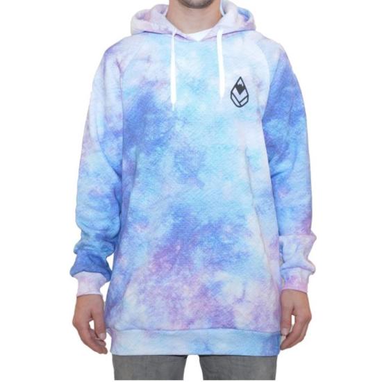 FLY DIGITAL BASKILI KAPŞONLU ERKEK SWEATSHIRT - RENKLİ