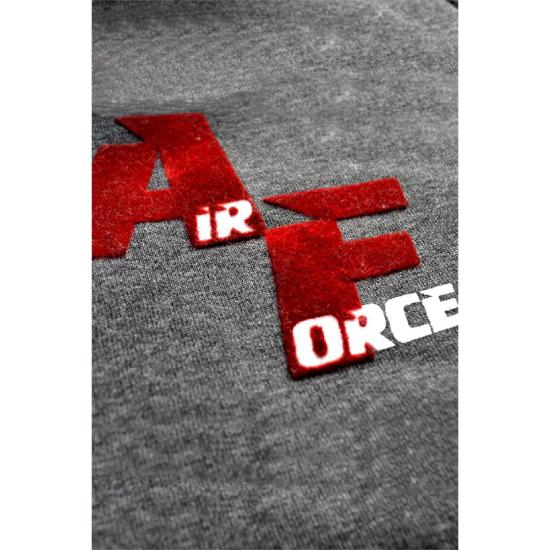 Airforce Yün Kapşonlu Erkek Sweatshirt - Antrasit