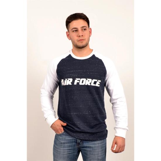 Airforce Erkek Uzun Kollu Sweatshirt - Mavi