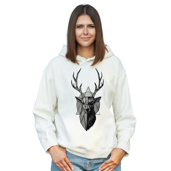 DEER ERKEK SWEATSHIRT EKRU RENK