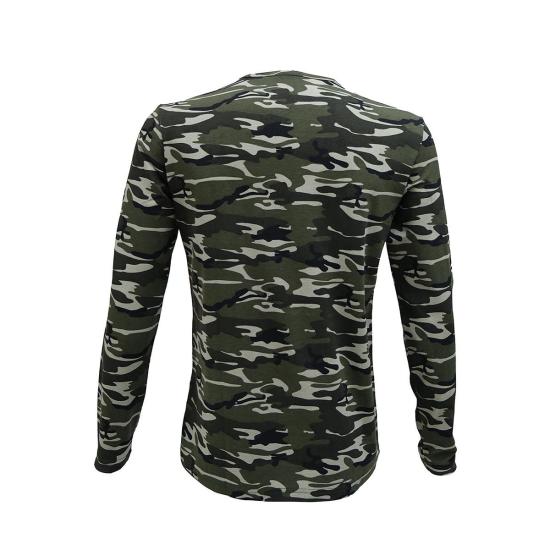 Kamuflaj Erkek Uzun Kollu T-Shirt - yeşil