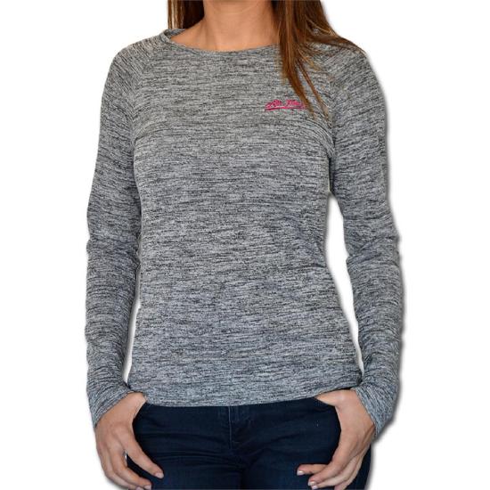 Nakışlı Kadın Uzun Kollu T-shirt - Gri