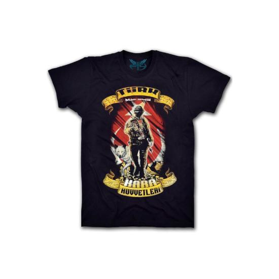 Kara Kuvvetleri Kadın Kısa Kollu T-shirt - Siyah