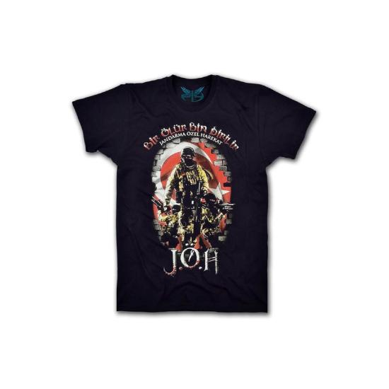 Jandarma Özel Harekat Kadın Kısa Kollu T-shirt - Siyah