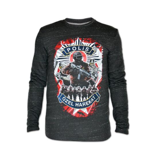 Polis Özel Harekat Erkek Uzun Kollu Sweatshirt - Antrasit