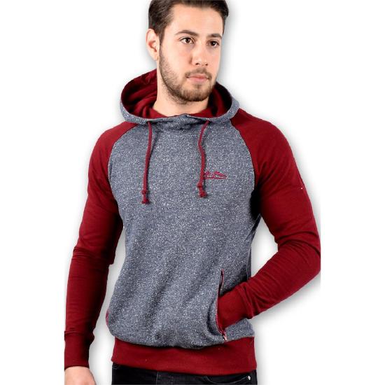 Airforce Yüksek Kapşonlu Erkek Sweatshirt - 2 - Mavi