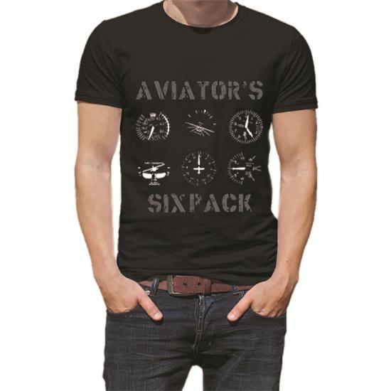 Six Pack Glow In Dark Erkek Kısa Kollu T-Shirt - Siyah