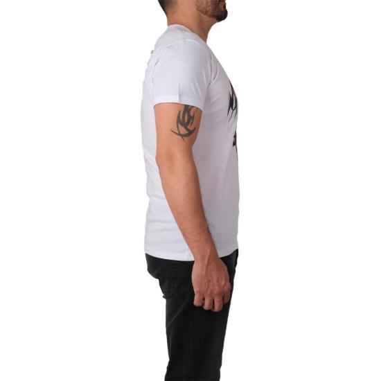 Tiger Kısa Kollu Erkek T-shirt - Beyaz