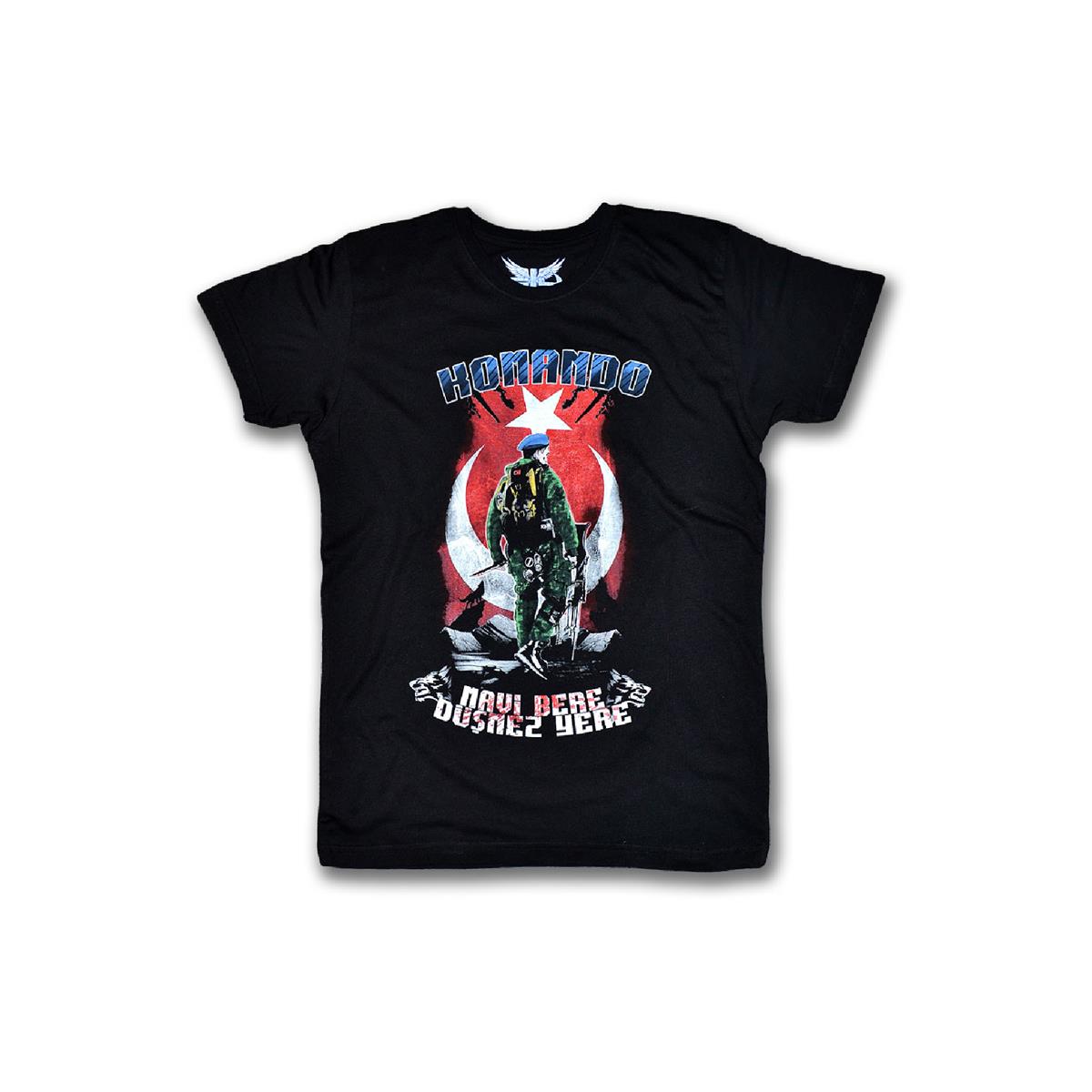 Komando%20Kadın%20Kısa%20Kollu%20T-shirt%20-%20Siyah