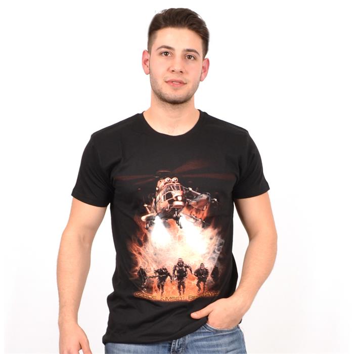 Arama%20Kurtarma%20Erkek%20Kısa%20Kollu%20T-shirt%20-%20Siyah