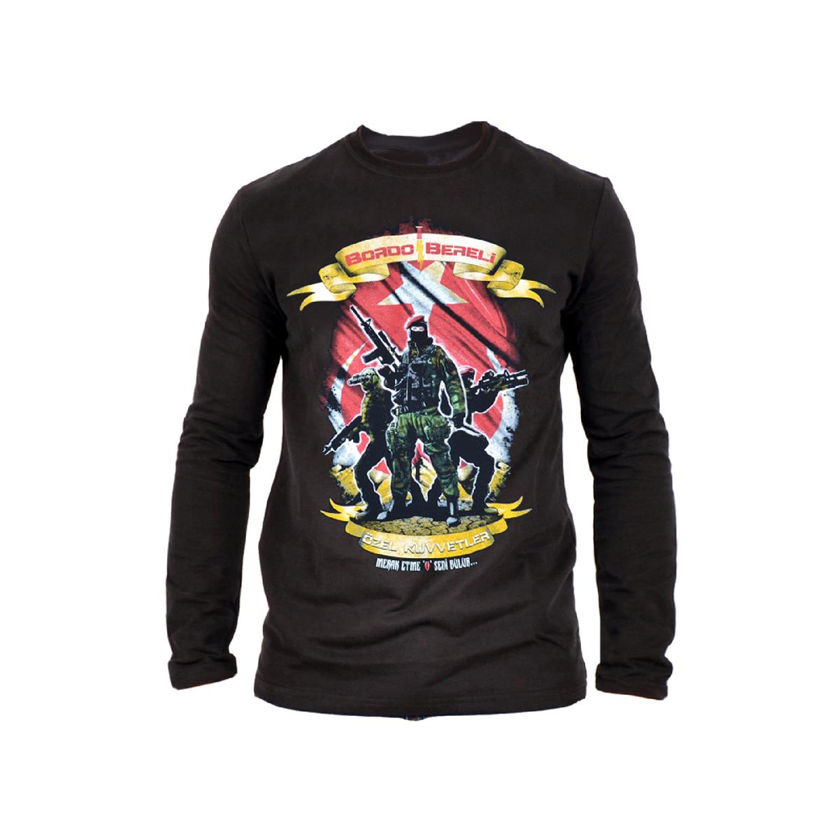 Özel Kuvvetler Erkek Uzun Kollu Sweatshirt - Siyah