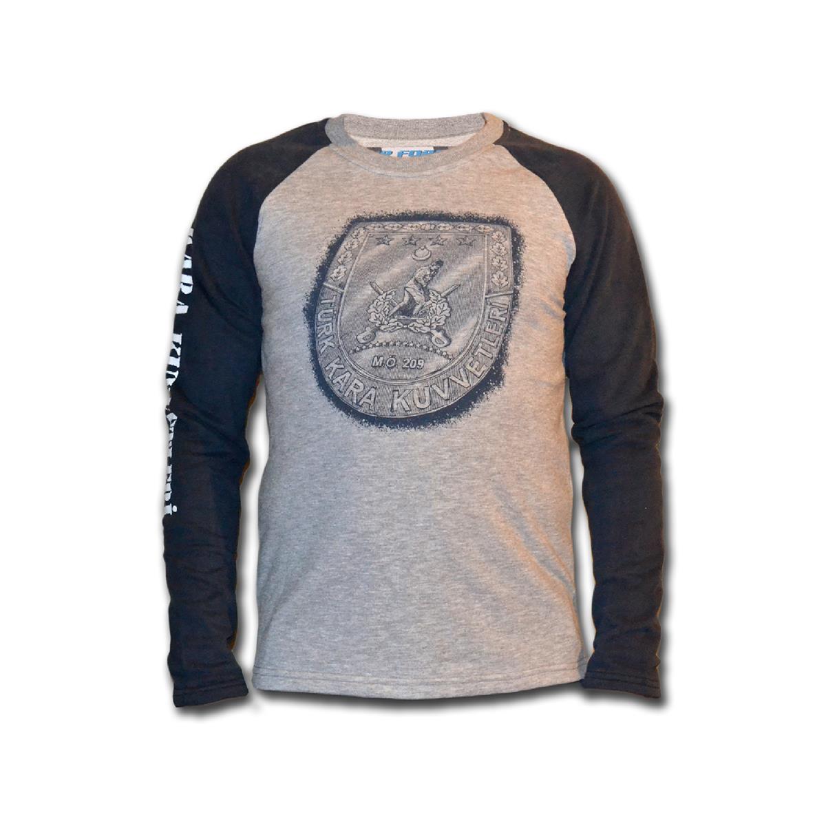 Kara Kuvvetleri Erkek Uzun Kollu Sweatshirt - Gri