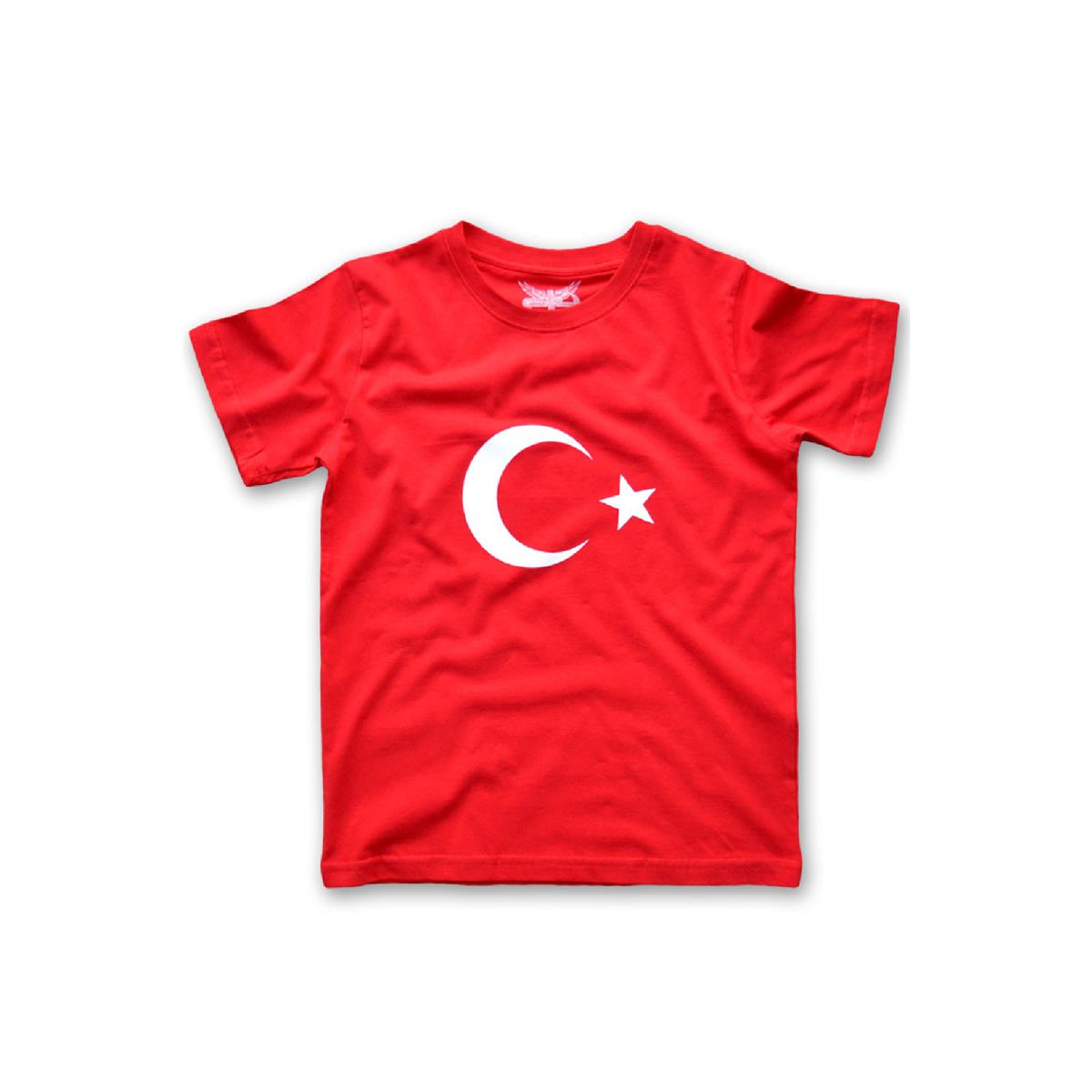 Bayrak%20Çocuk%20Kısa%20Kollu%20T-Shirt%20-%20Kırmızı