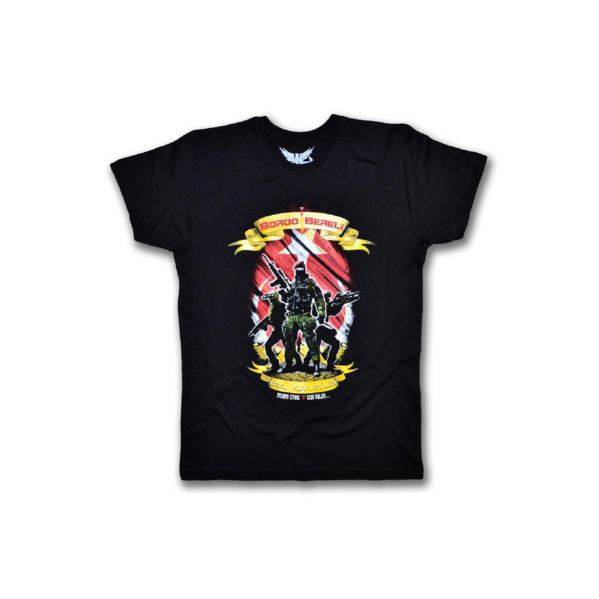 Bordo%20Bereli%20Kadın%20Kısa%20Kollu%20T-shirt%20-%20Siyah