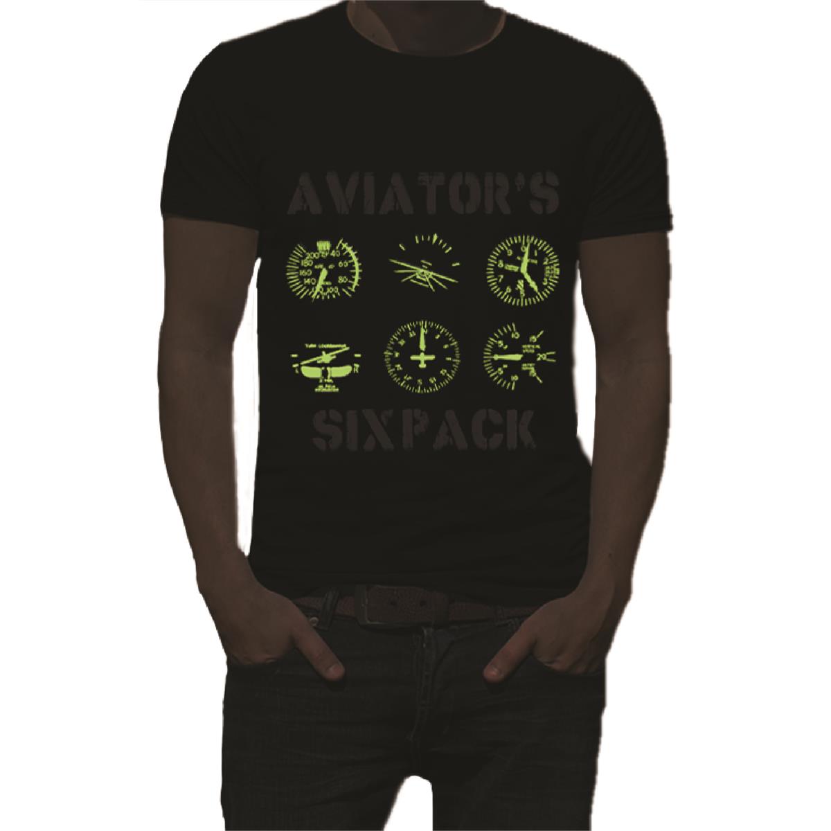 Six%20Pack%20Glow%20In%20Dark%20Erkek%20Kısa%20Kollu%20T-Shirt%20-%20Siyah