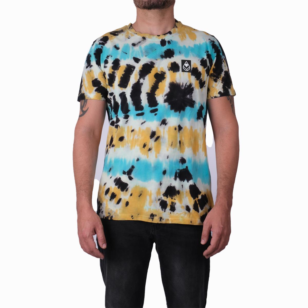 Diomand%20Batik%20Boyama%20Kısa%20Kollu%20Erkek%20T-shirt%20-%20Renkli