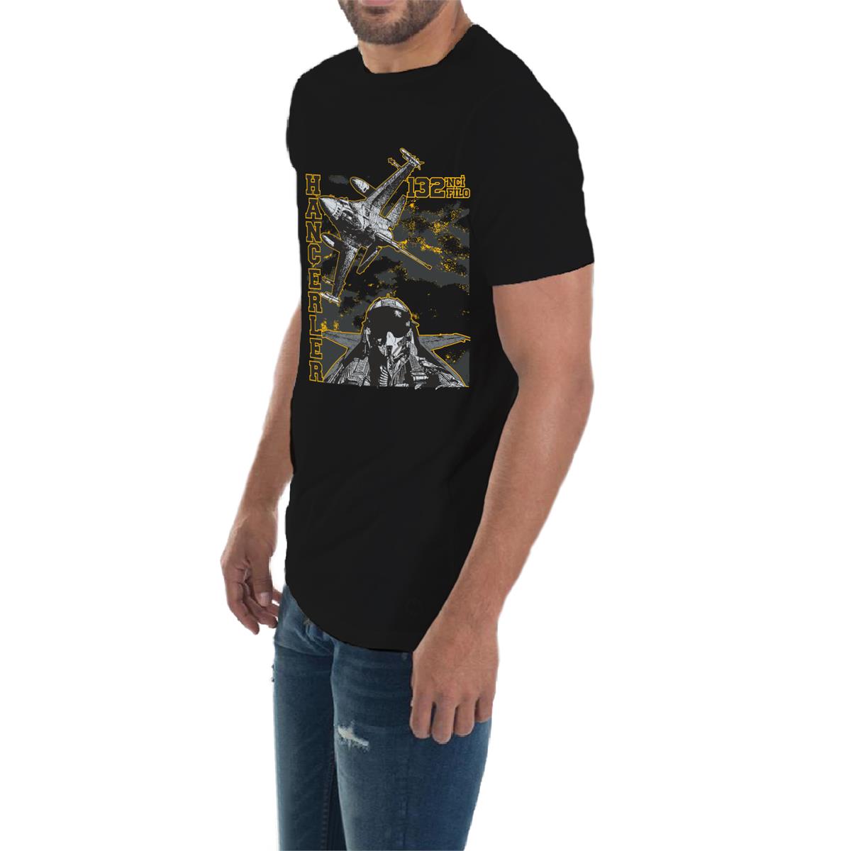 132%20Filo%20Hançerler%20Kısa%20Kollu%20Erkek%20T-shirt%20Özel%20Üretim%20-%20Siyah